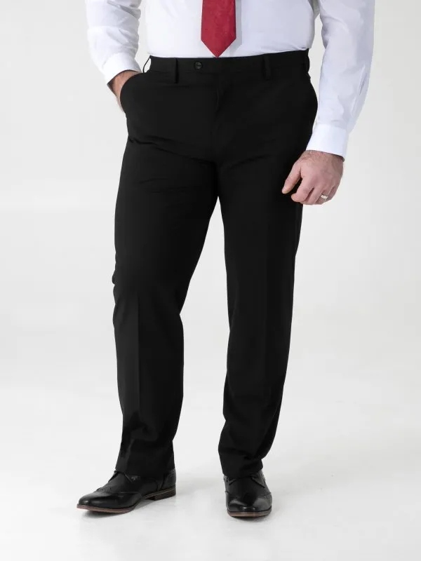 Černé kalhoty TED-D555 pro oblek ve velkých velikostech