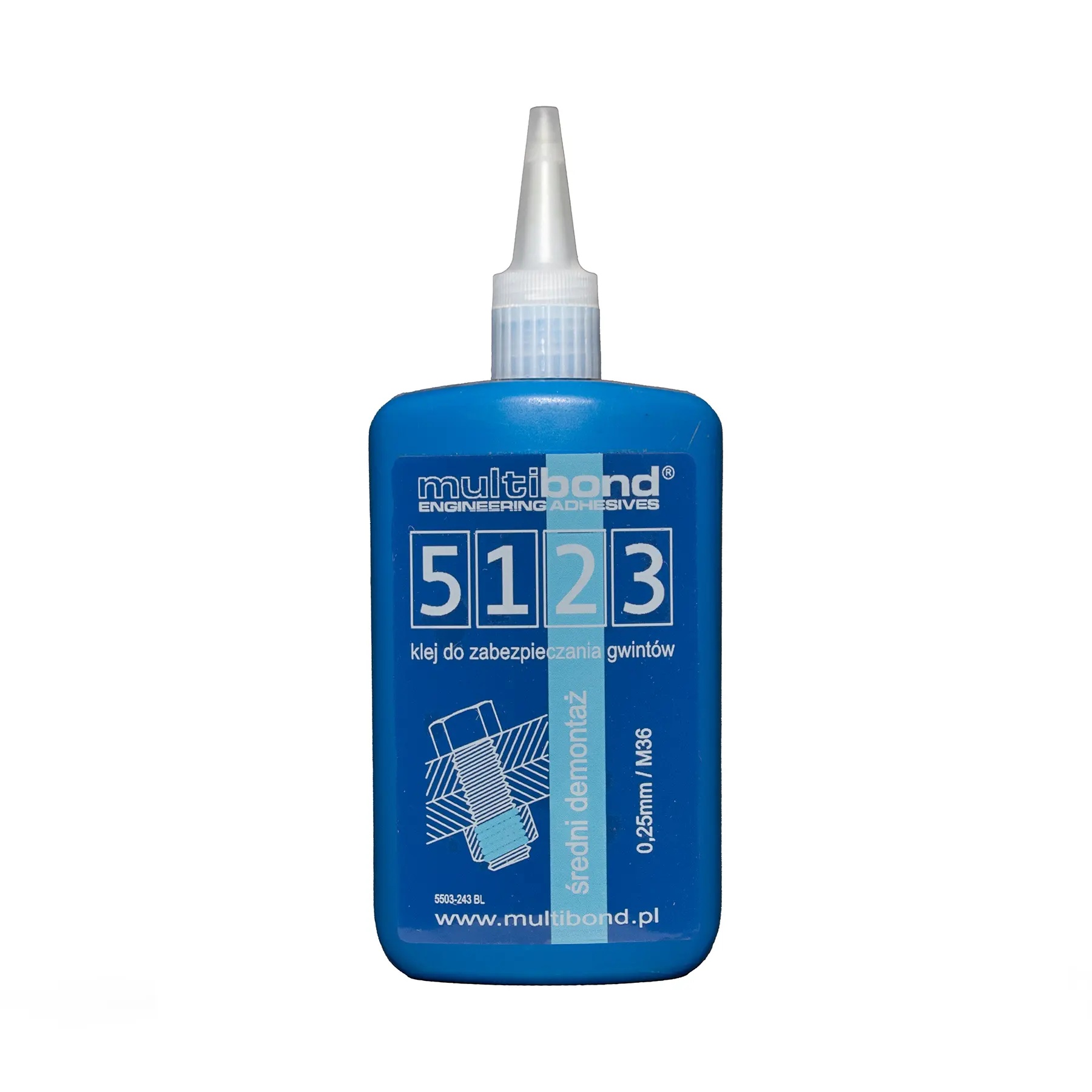 Multibond 5123 – 250 g – Anaerobní lepidlo na závity – střední demontáž