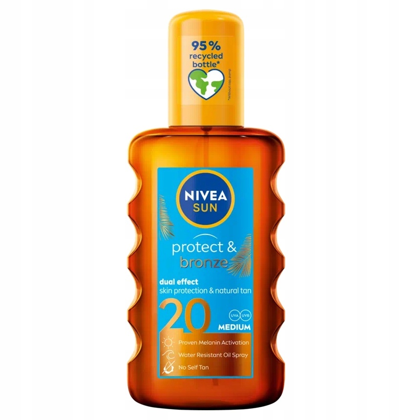 Olej na opalování Nivea Sun Protect & Bronze SPF20 200 ml