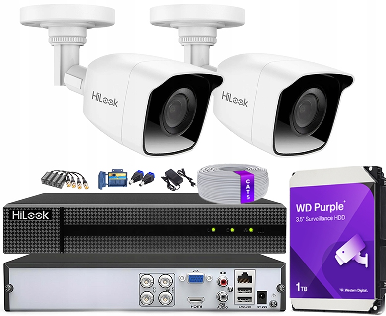 Monitorovací sada pro rozšíření 2 kamer 2Mpx Rekordér 4 Kanály Disk 1TB