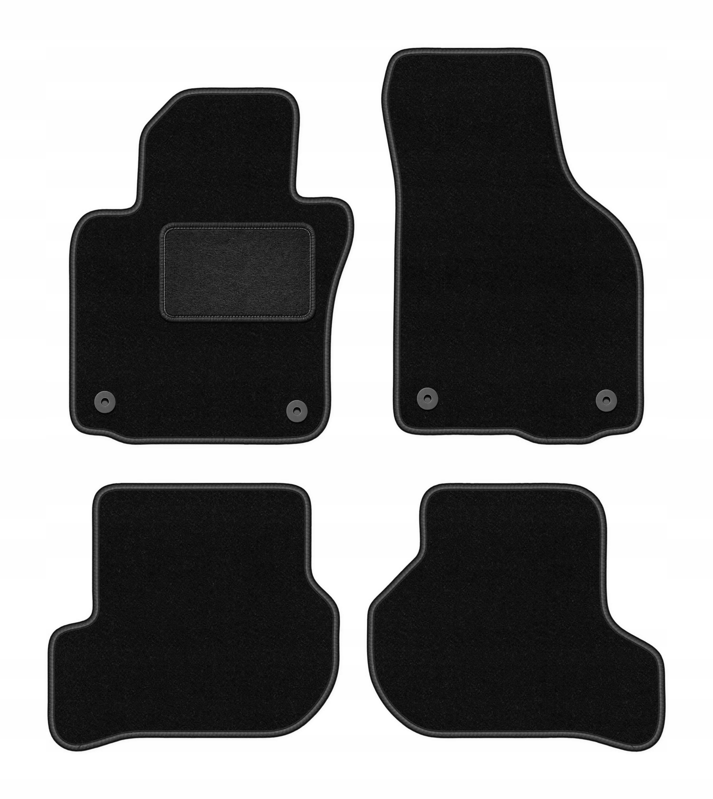 Dywaniki welurowe do Vw Golf VI 2009-2013 komplet Lux czarne 4 szt.