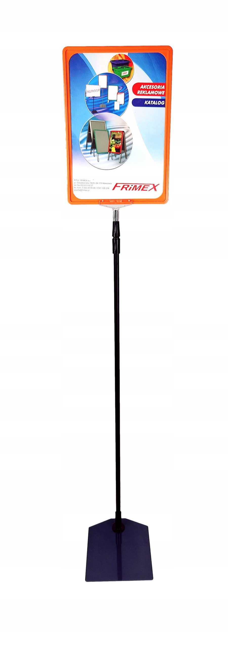 

Stojak reklamowy teleskopowy 150cm z ramką A4 Cp