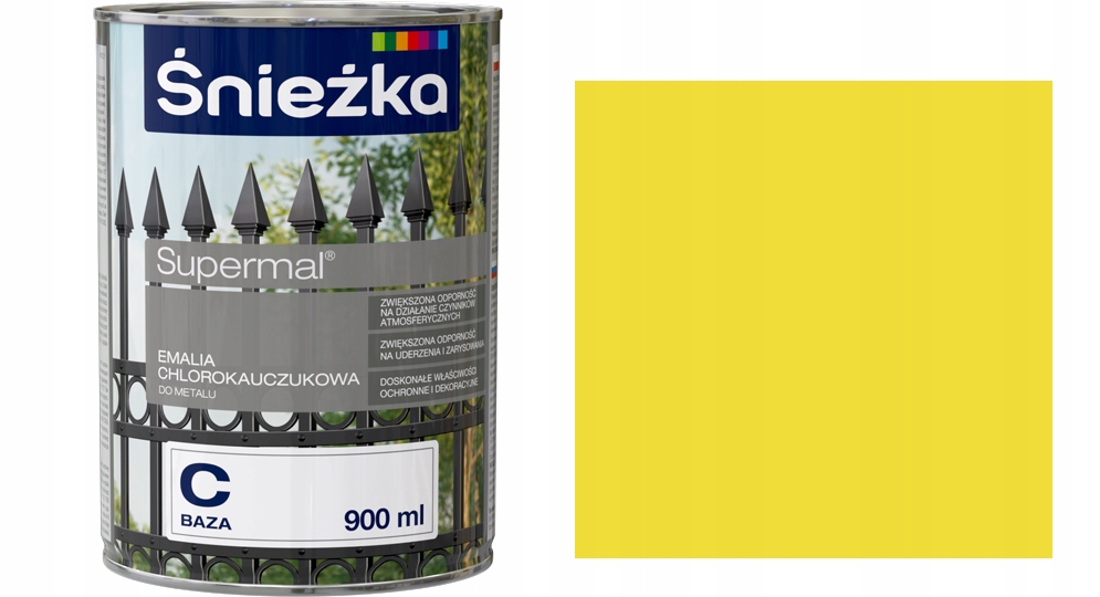 Śnieżka Chlorovaný Kaučuk RAL1016 Sírná Žlutá 0,9L chlorkaučuková barva