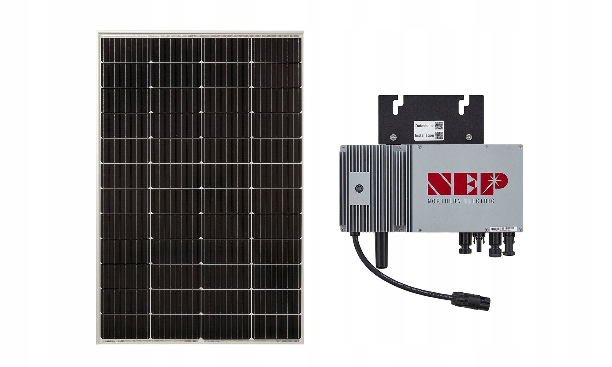 Zestaw Fotowoltaiczny 350w 2 Panel Solarny 175W Mikroinwerter 600W WiFi