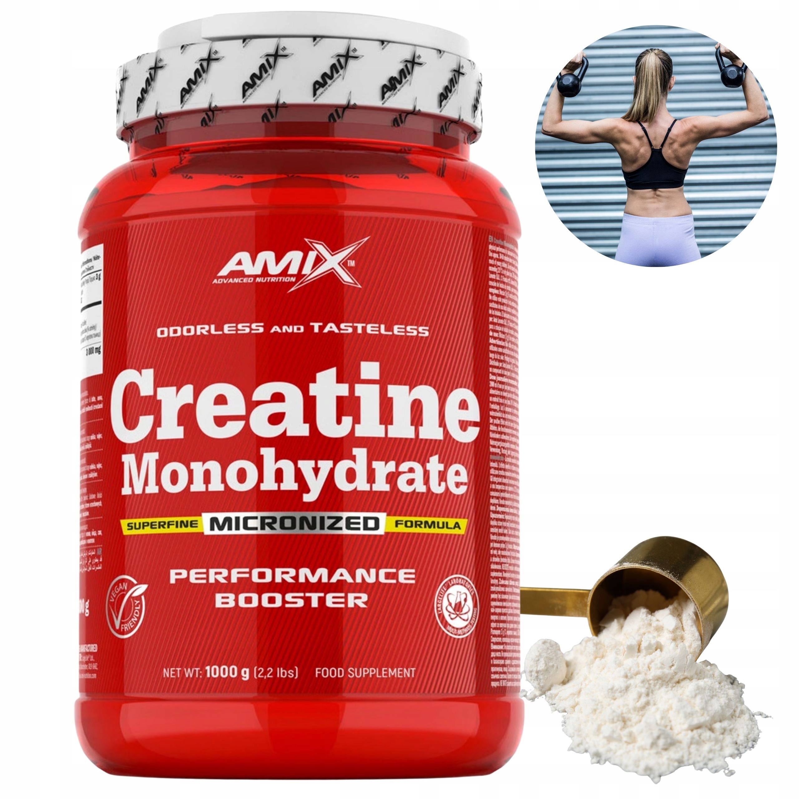 Monohydrát kreatinu 1 kg Amix Creatine Monohydrate Kreatin Monohydrate