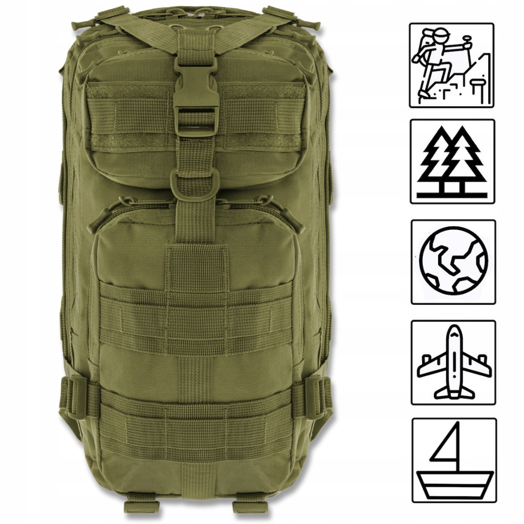 Zestaw Podróżny 2w1 Plecak Khaki Sportowy 35L Rękawice Ochronne Czarne r. L EAN (GTIN) 5906809729805