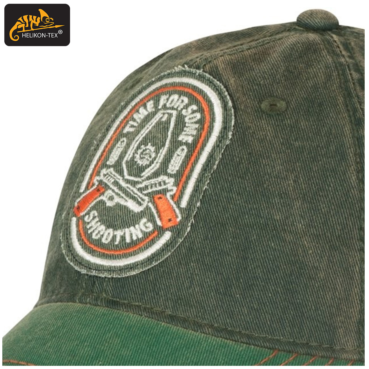 CZAPKA Z DASZKIEM BASEBALL HELIKON SNAPBACK GREEN Kolekcja MILITARIA,OUTDOOR