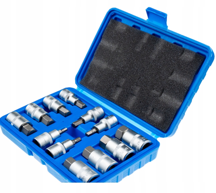 Imbusové Kľúče Hex H5-H22 S Nástavcom 1/2' 12KS Satra