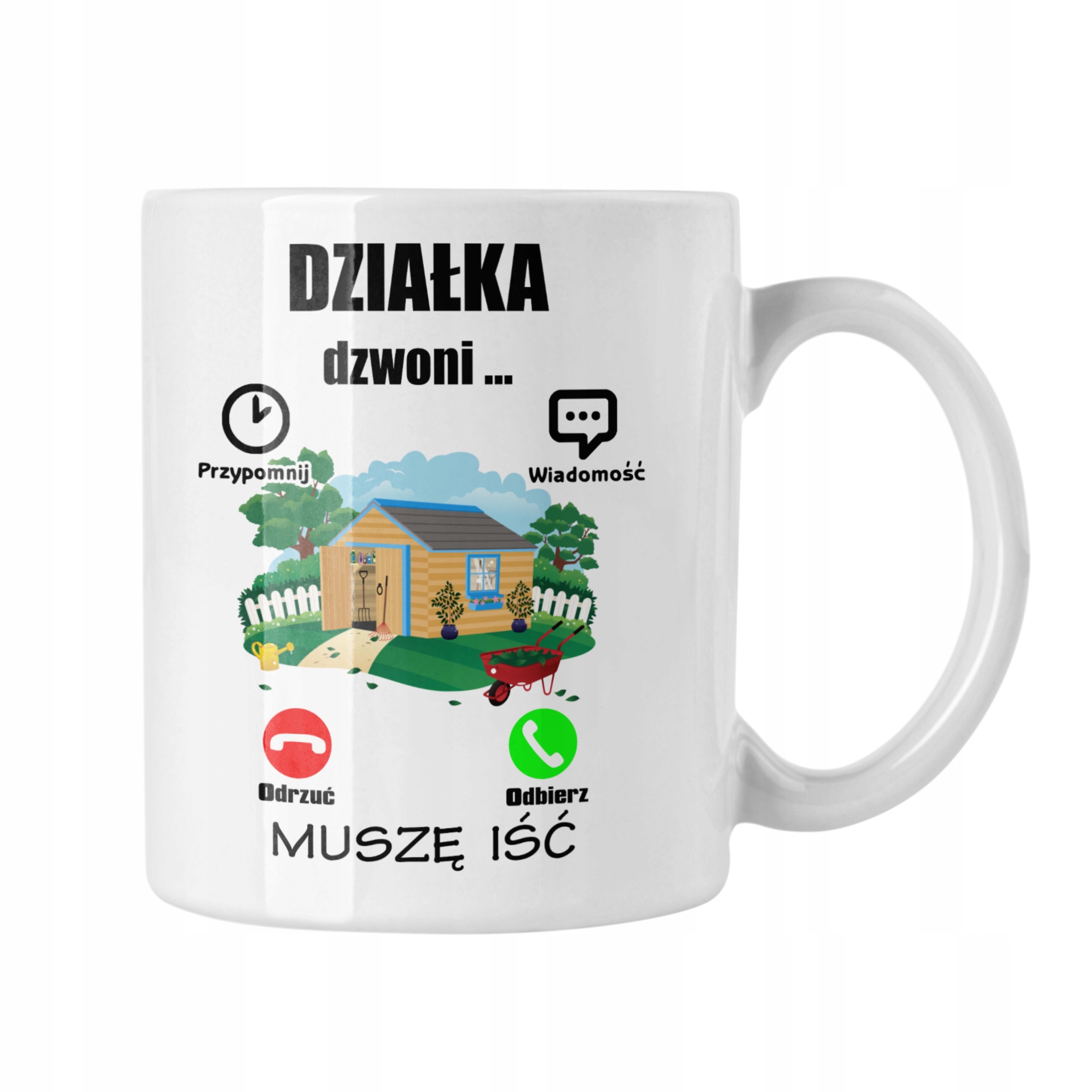 

Kubek Działkowca Działka Dzwoni Muszę Iść Imię