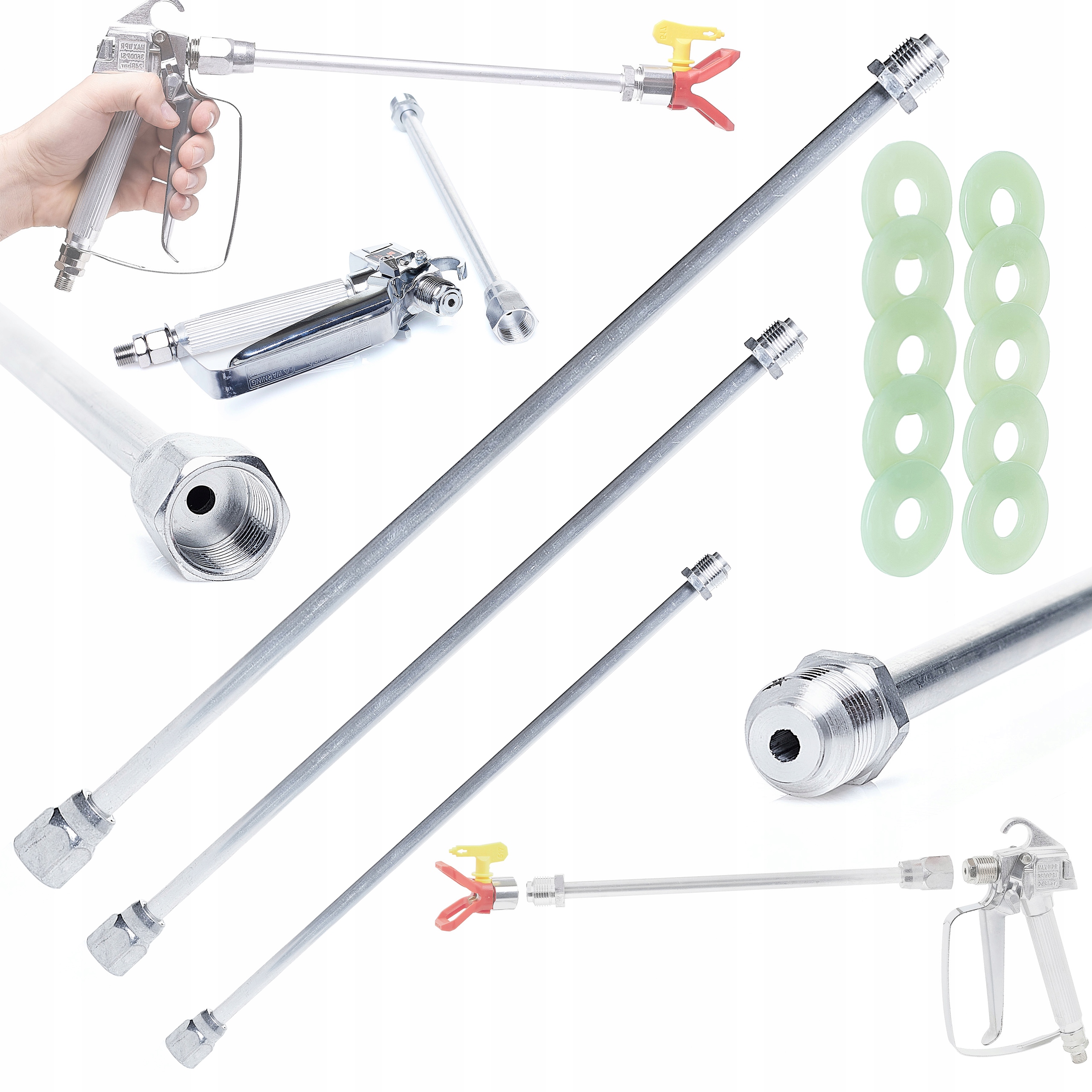 Sada 3 Lanek Pro Stříkací Pistoli 50CM 75CM 100CM Těsnění Agregát