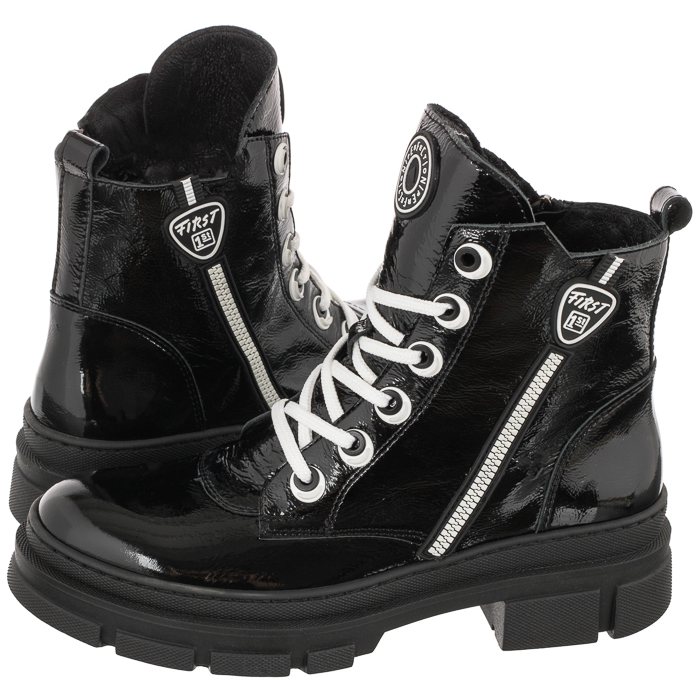 

Buty Damskie Botki Lakierowane Nessi Czarne 21108