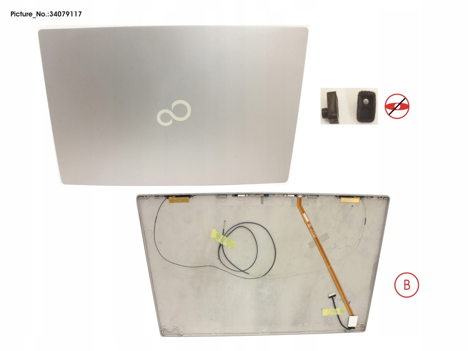 Kryt LCD obrazovky Fujitsu Lifebook U7511