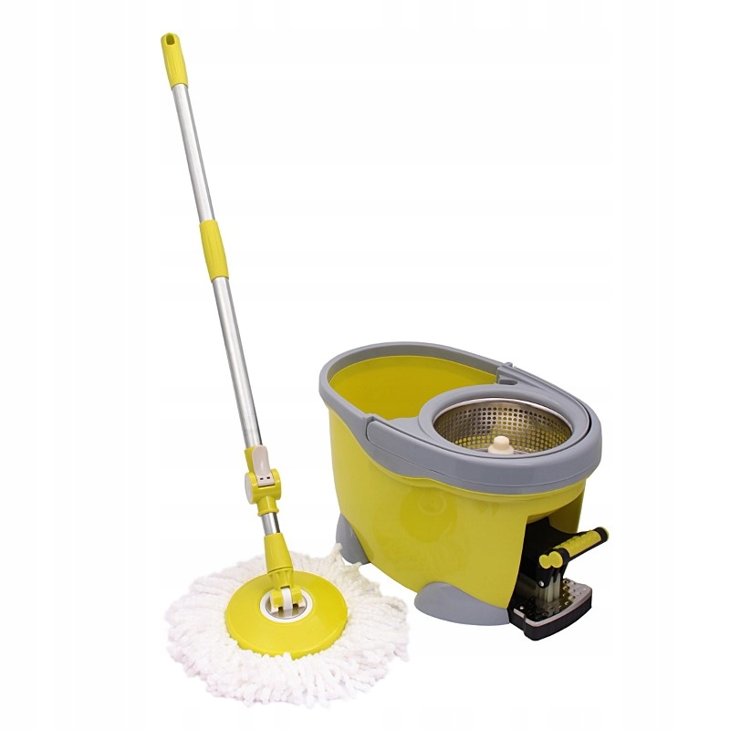 Levně Rotační mop rotující o 360° nožní pohon ocel. nerez barva mix