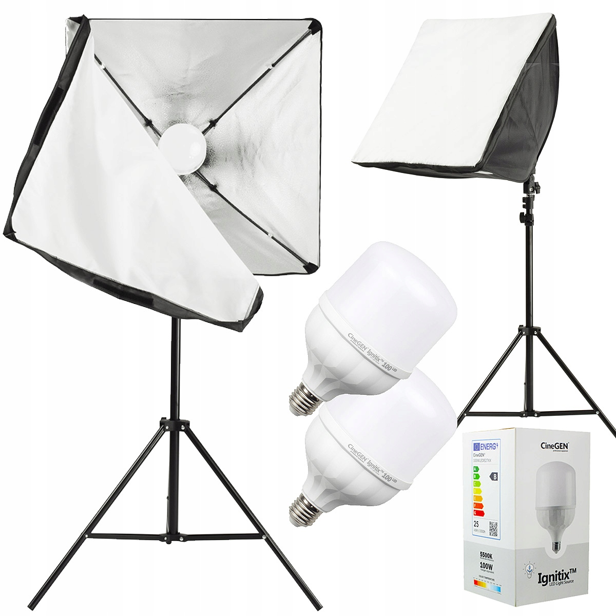 ReLed2 Dvojitý Led set se softboxy 40x40
