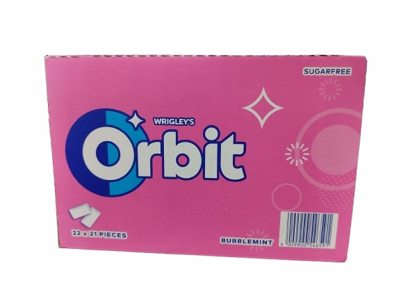 Žvýkačka Orbit Bubblemint 22x21 kabelka růžová
