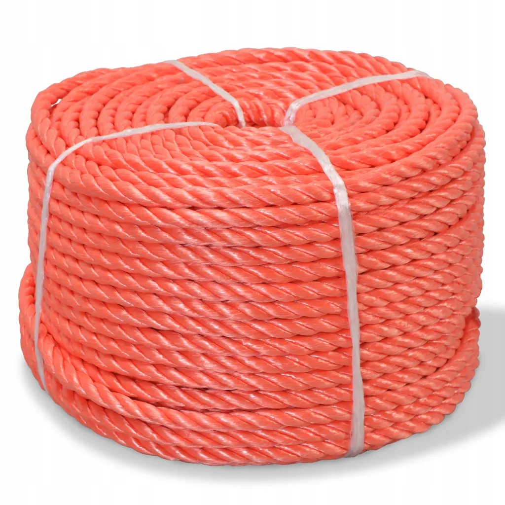 Kroucené lano, polypropylen, 10 mm, 100 m, oranžová orange 91301