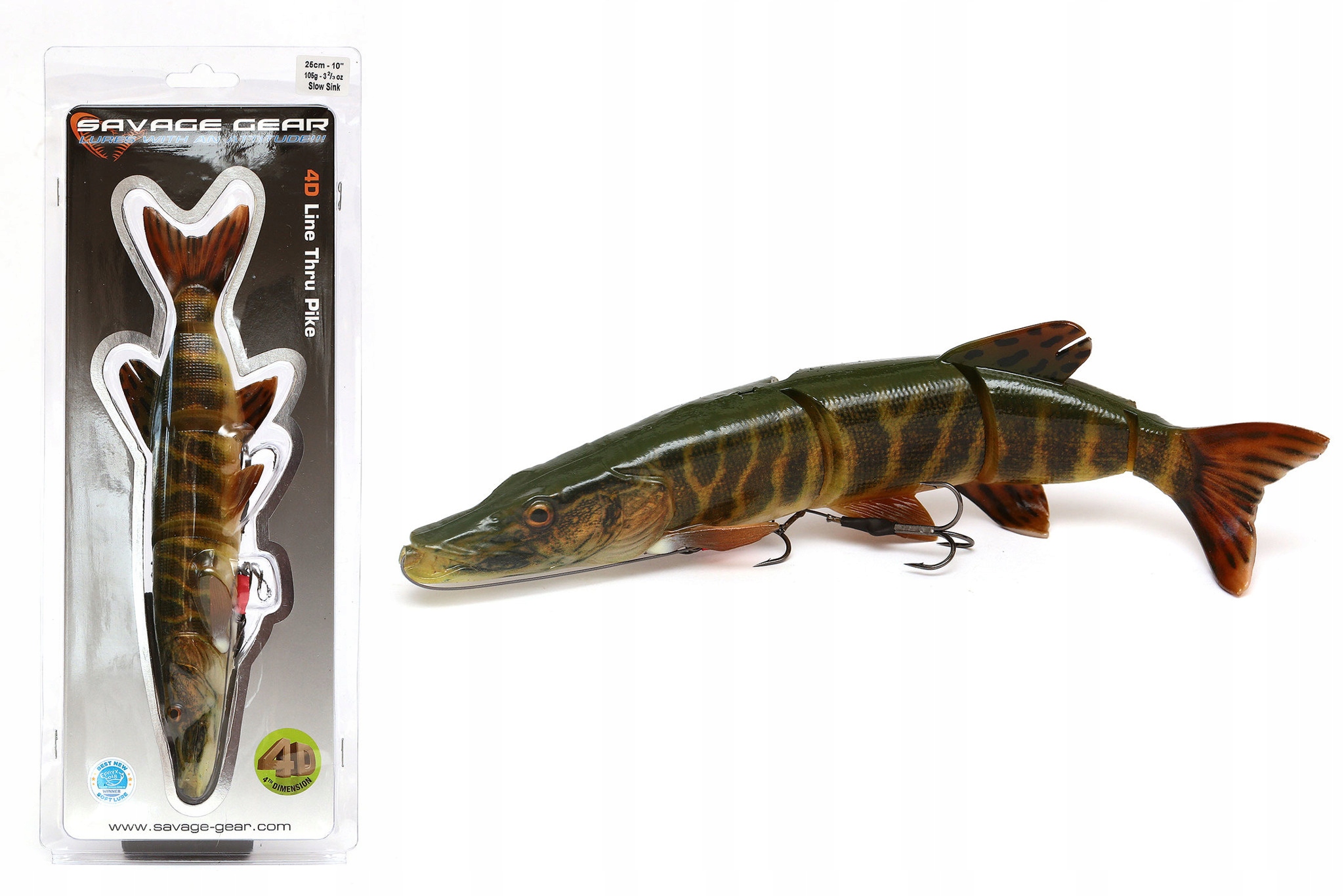 Guma Savage Gear 4D Line Thru Pike Striped Pike 25