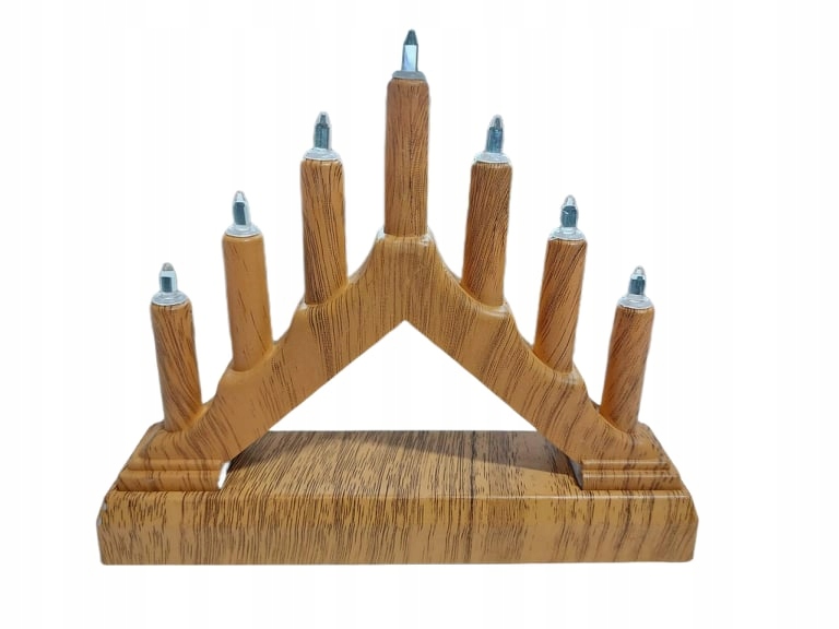 ŚWIECZNIK ADWENTOWY LED DEKORACJA ŚWIĄTECZNA 7 LED