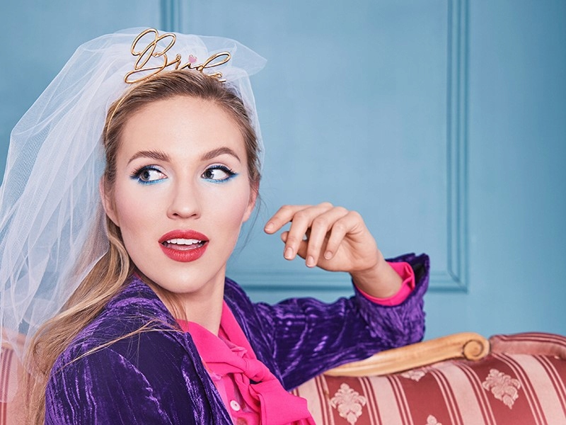 OPASKA bride PANNA MŁODA Z WELONEM biała Marka Party Deco