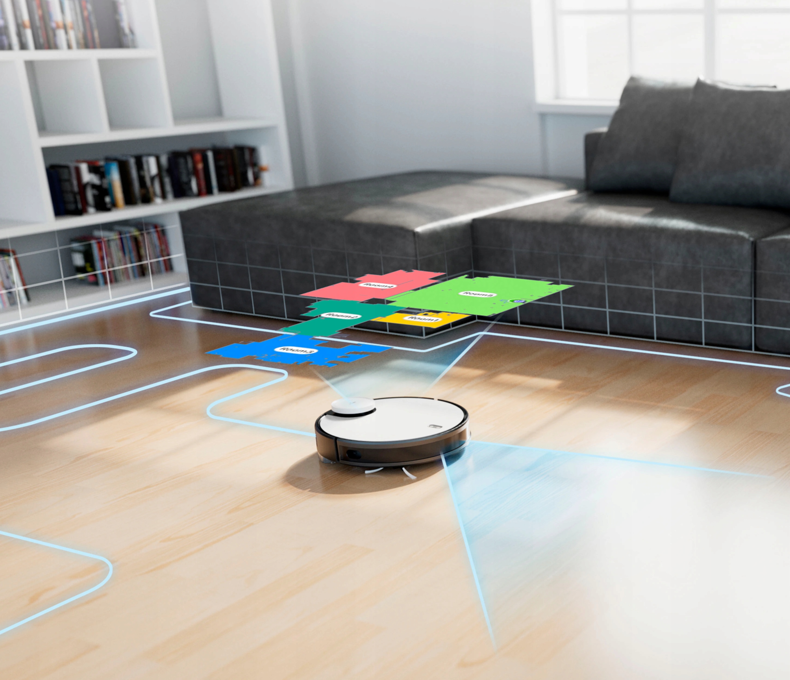 MOCNY ROBOT 2w1 SPRZĄTAJĄCY ODKURZAJĄCY MOPUJĄCY APP IOS ANDROID MAPA DOMU Stan opakowania oryginalne