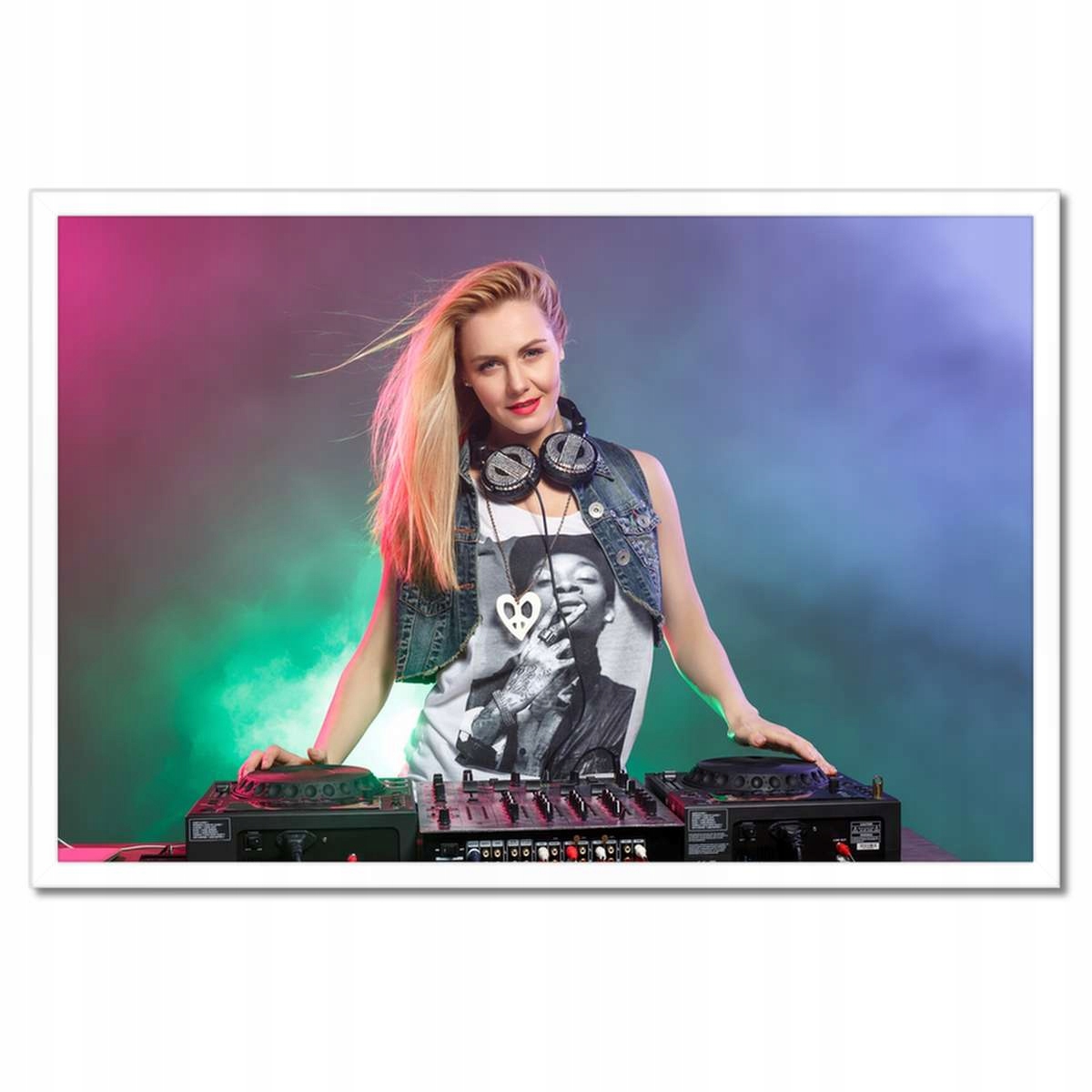 Plakáty v rámu 60x40 Djka za konzolou Party