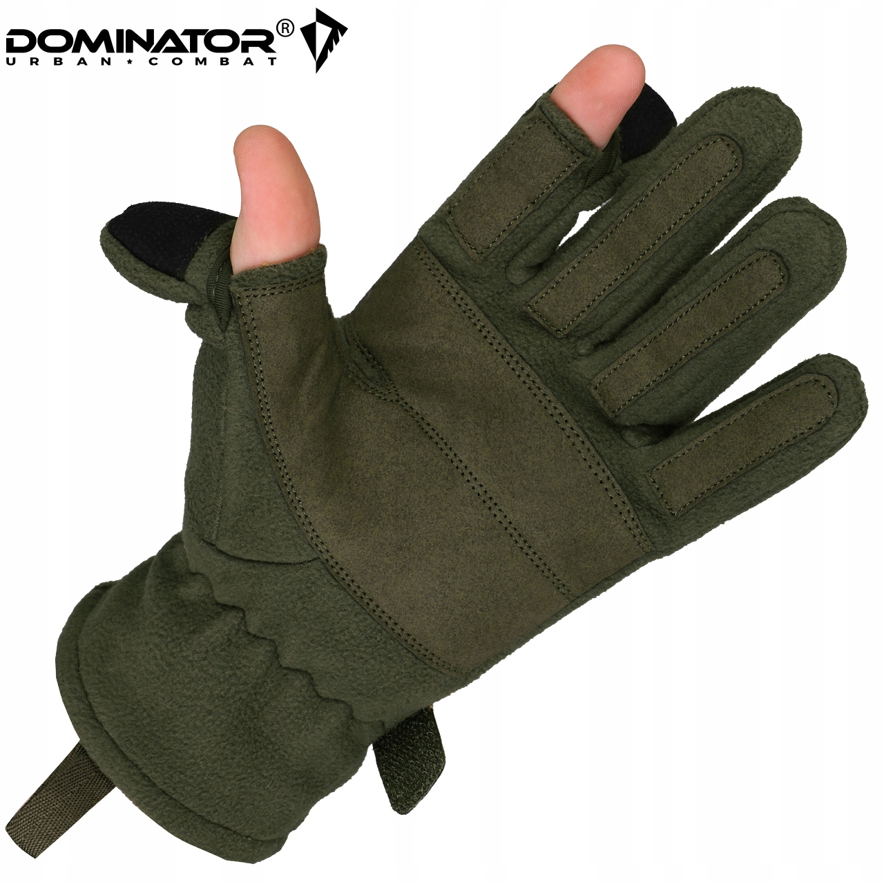 RĘKAWICE TAKTYCZNE ZIMOWE POLAR DOMINATOR OLIV XXL Materiał dominujący poliester