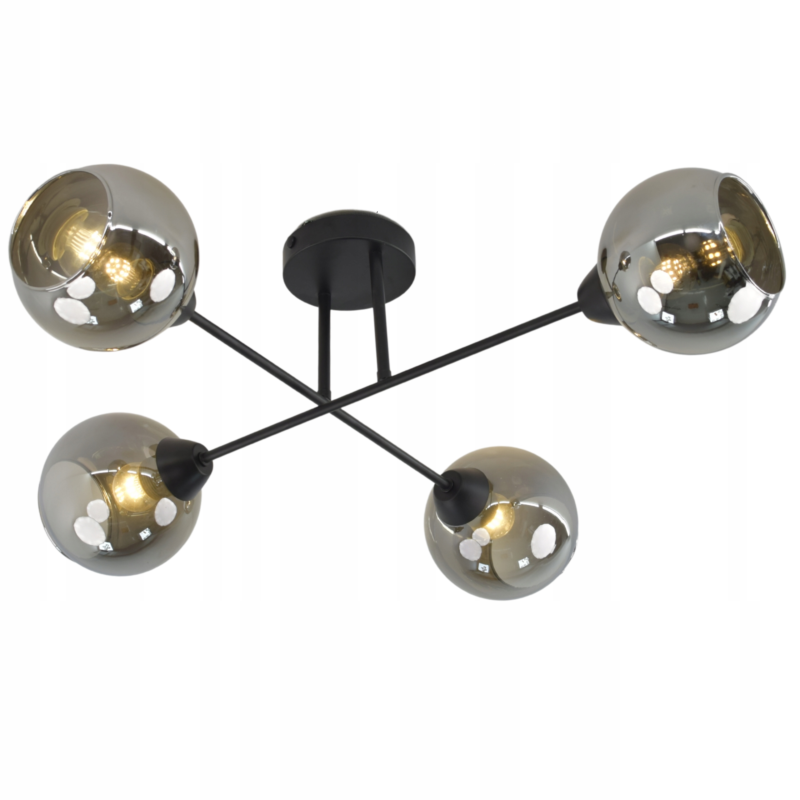 Závěsná Lampa Stropní Lustr Kule černá Moderní Led mléčná