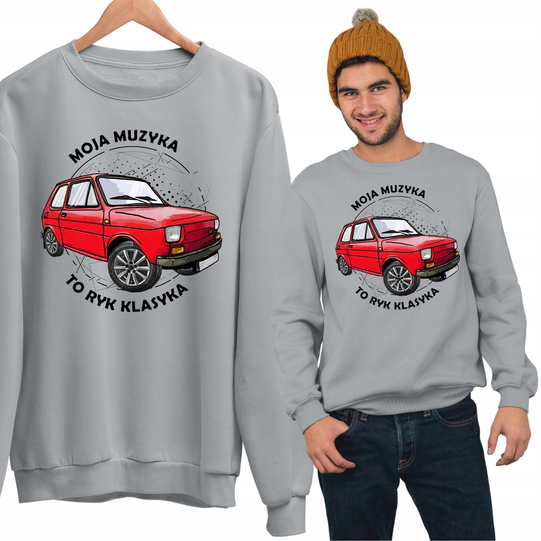 BLUZA MĘSKA PREZENT DLA TATY DZIADKA RYK KLASYKA MALUCH MAŁY FIAT MALUSZEK