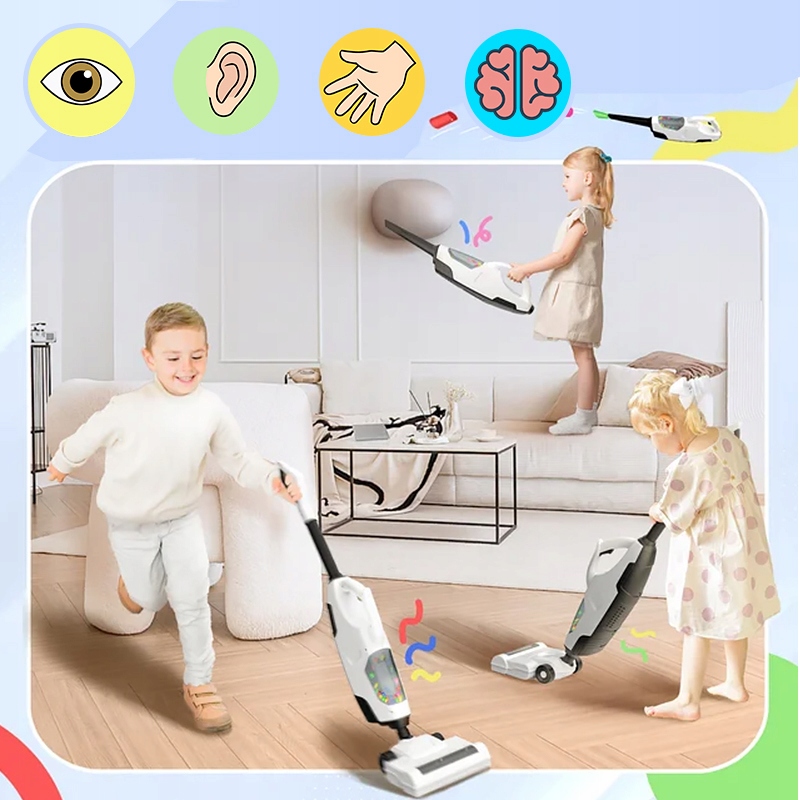 Odkurzacz dla Dzieci 2w1 Pionowy i Ręczny z Dźwiękiem Funkcja Ssania Dźwięk Bohater / Bajka Inny