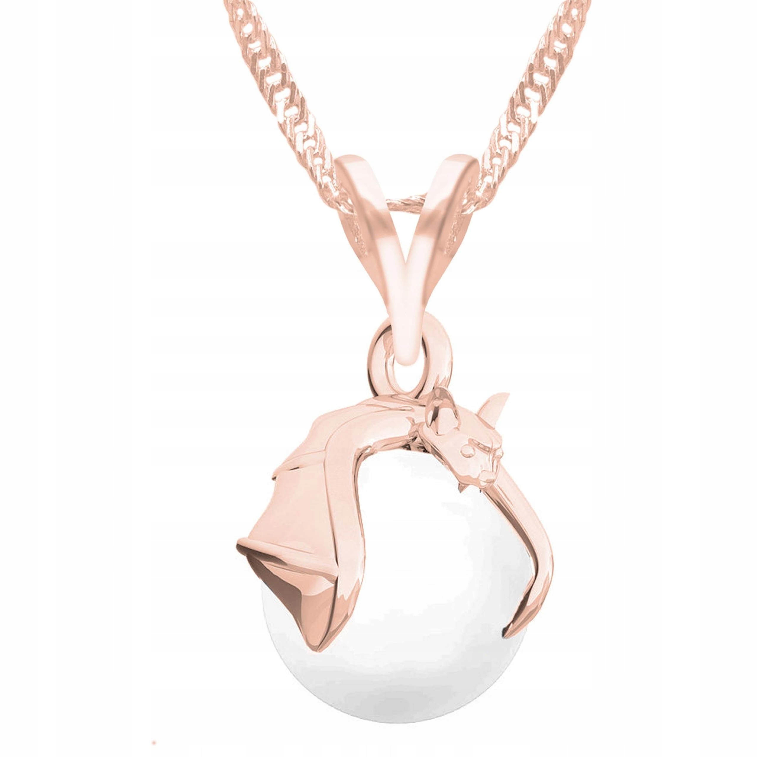 Pozlacený náhrdelník s netopýří perlou Noc Netopýr Stříbro 925