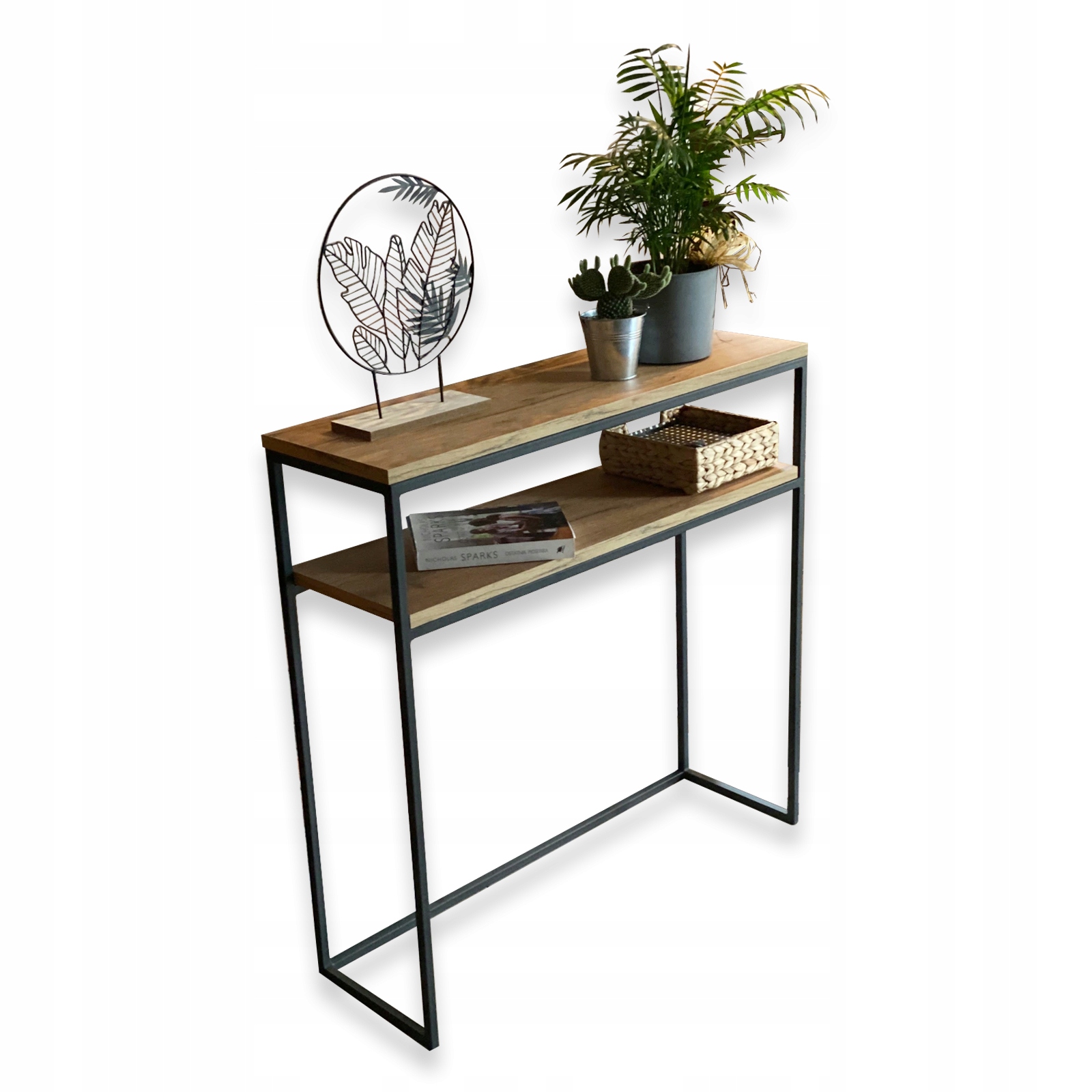 

Konsola Konsolka Toaletka Styl Loft 80x25x80 Dąb