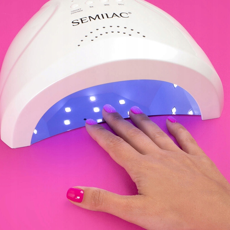 Lampa Do Paznokci Mocna Semilac UV LED 24W/48 Dual Led Sensor Ruchu Kolor dominujący biały