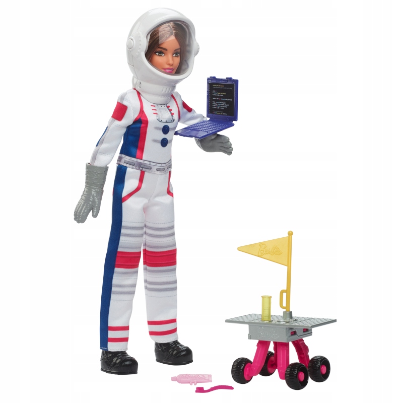 BARBIE KARIERA LALKA ASTRONAUTKA W SKAFANDRZE ZESTAW Z AKCESORIAMI 3+ Kolor biały