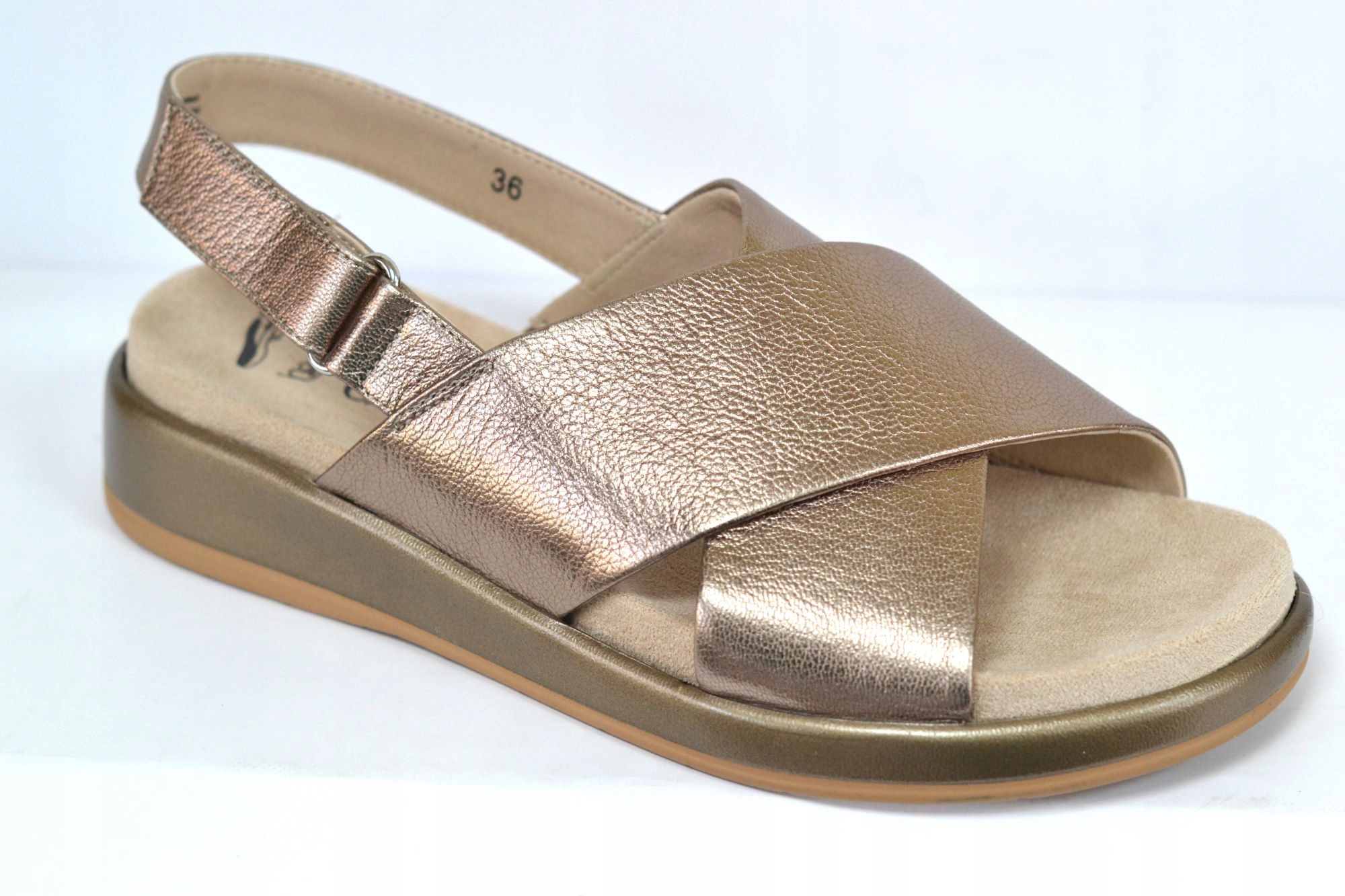 Caprice 28208-44 Zlaté Sandály Taupe Metallic VEL.39