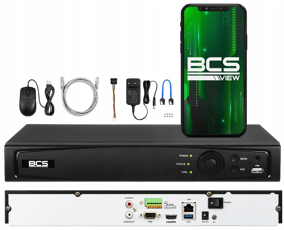 4kanálový Ip rekordér BCS-V-NVR0401A-4KE pro 8Mpx H.265