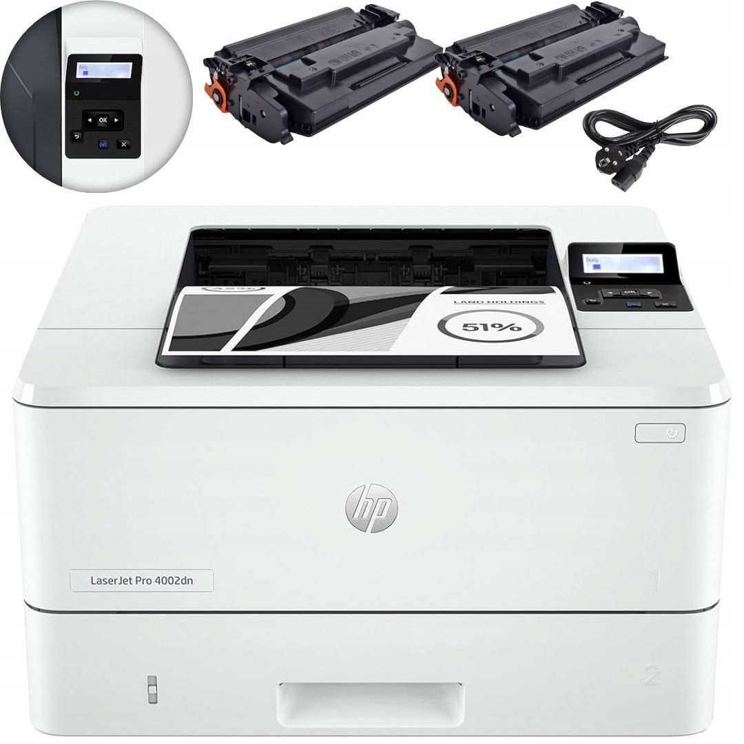 Monochromatická laserová tiskárna Hp LaserJet Pro 4002dn +2 tonery XL 149X