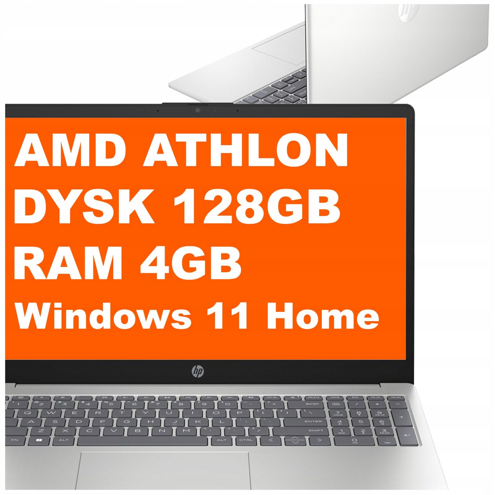 Laptop Hp 15-FC Amd Athlon Silver 4GB 128GB Amd Radeon Hd Win 11 Biały