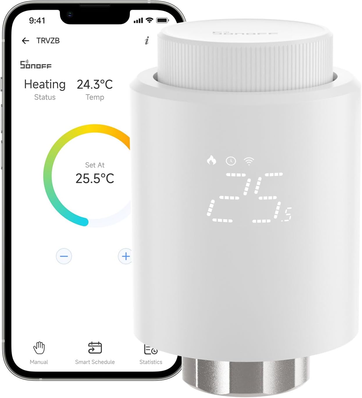 Sonoff Zigbee Inteligentná Termostatická Hlavica Radiátora M30 Ovládanie