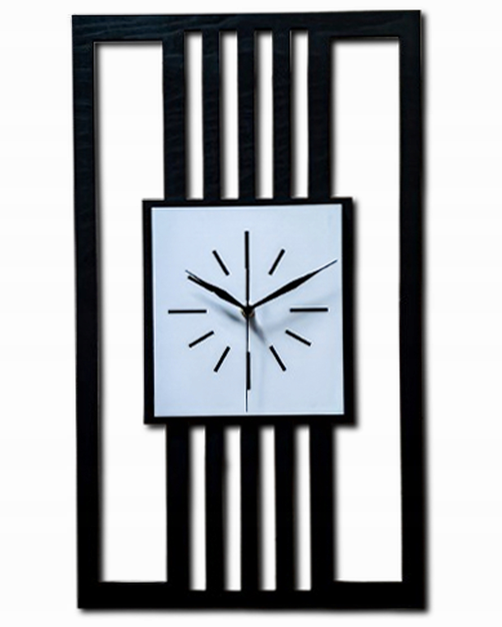 Velké Nástěnné Hodiny, Geometrické, Loftové, Dřevěné, Do Obývacího Pokoje, Lamely, Tiché