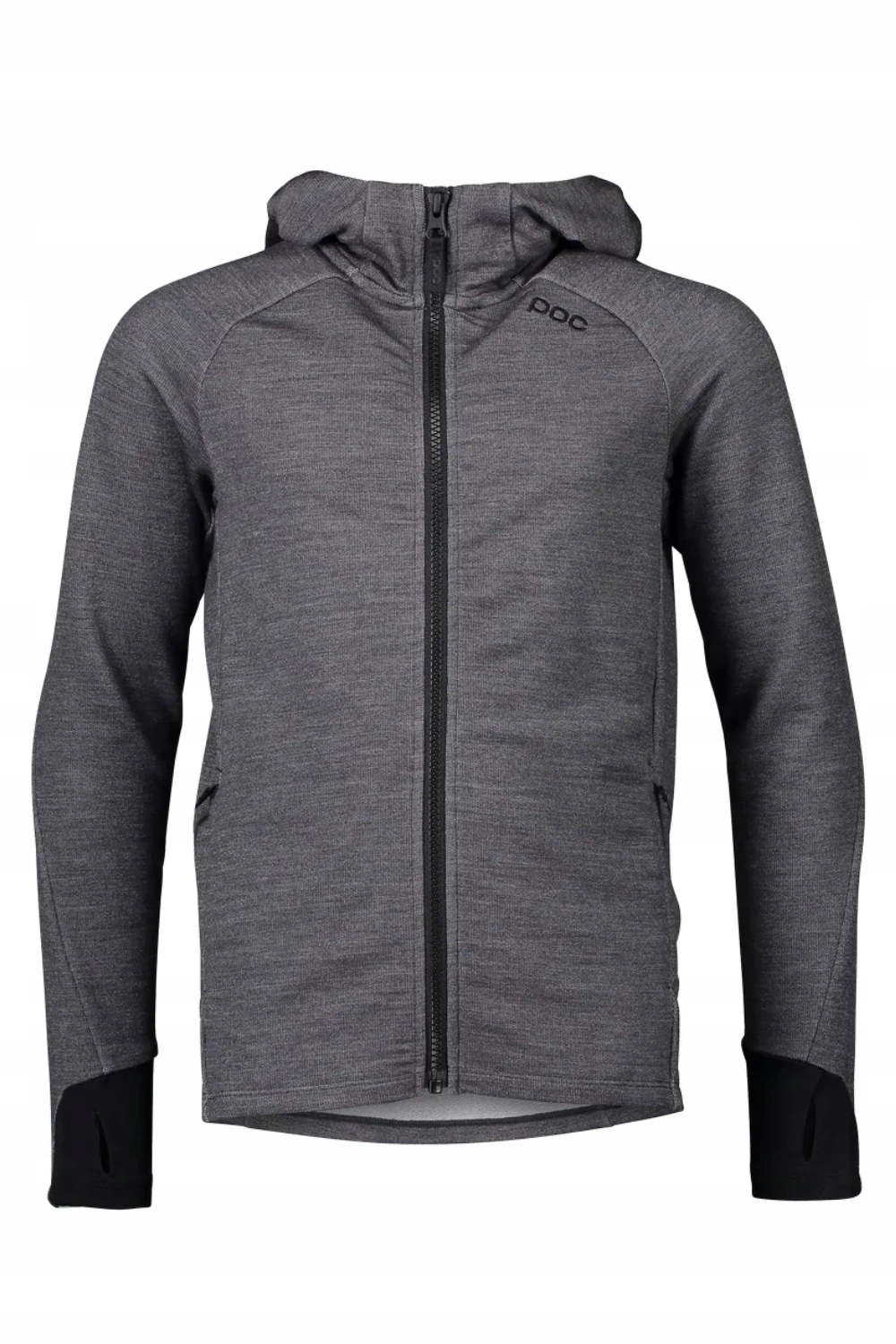 Dětská mikina s kapucí Poc Merino Zip šedá, technická, teplá vel.