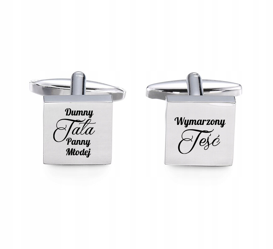 

Spinki ślubne do mankietów koszuli Tata/teść ślub