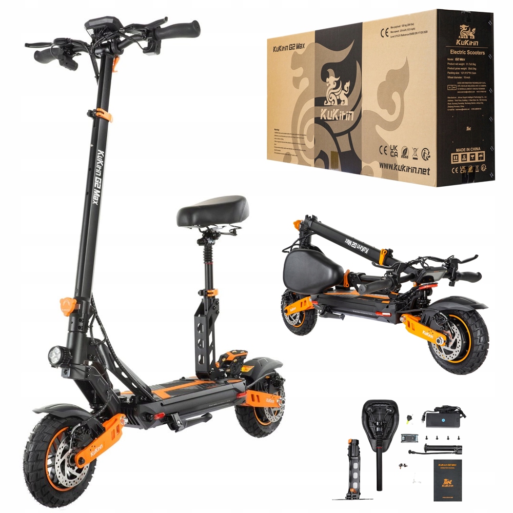 2026 Elektrická vozidla Kukirin G2 Max 1200W 70KM 48V 20.8Ah 55KM/H