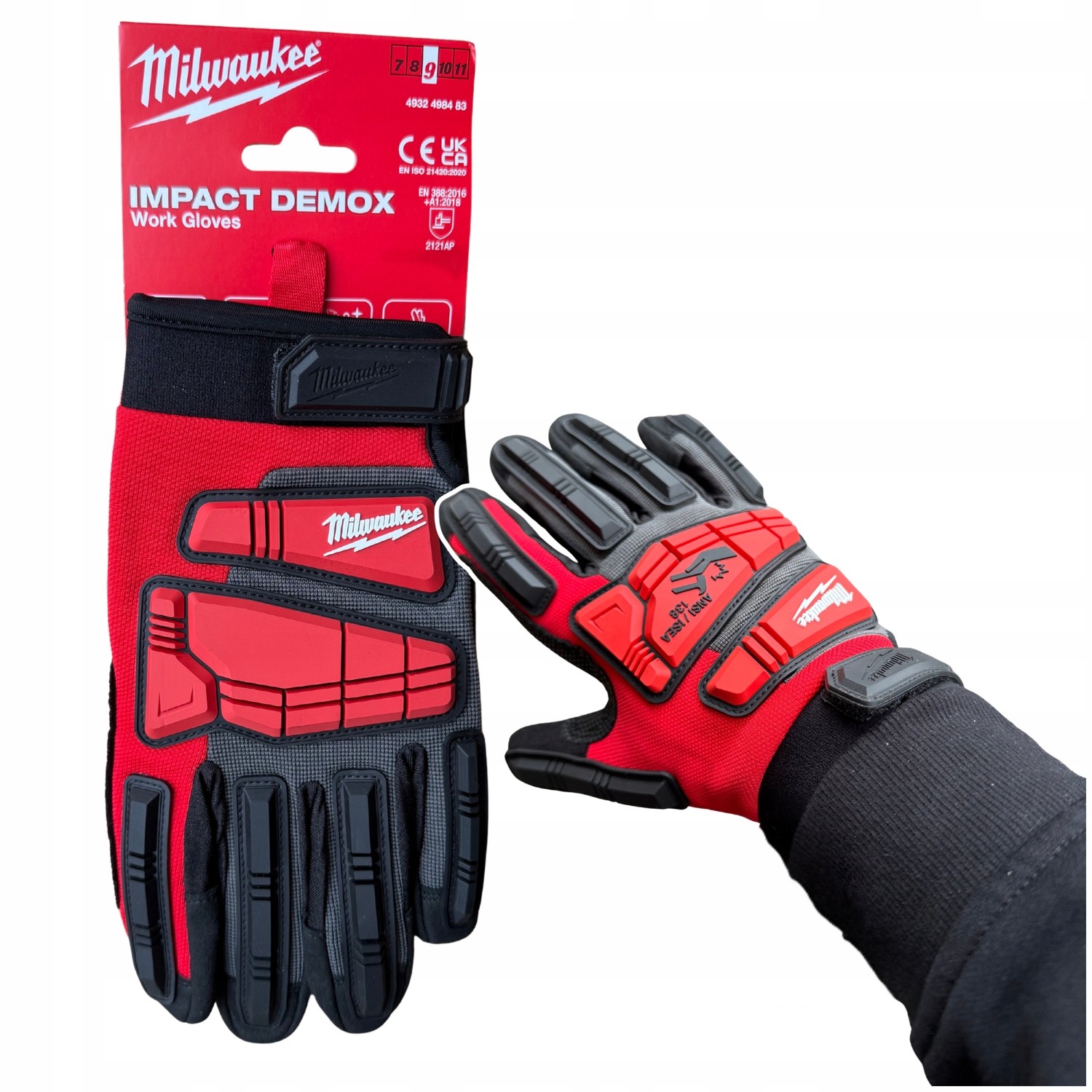 Milwaukee rękawice ochronne odporne na uderzenia robocze L 4932498483