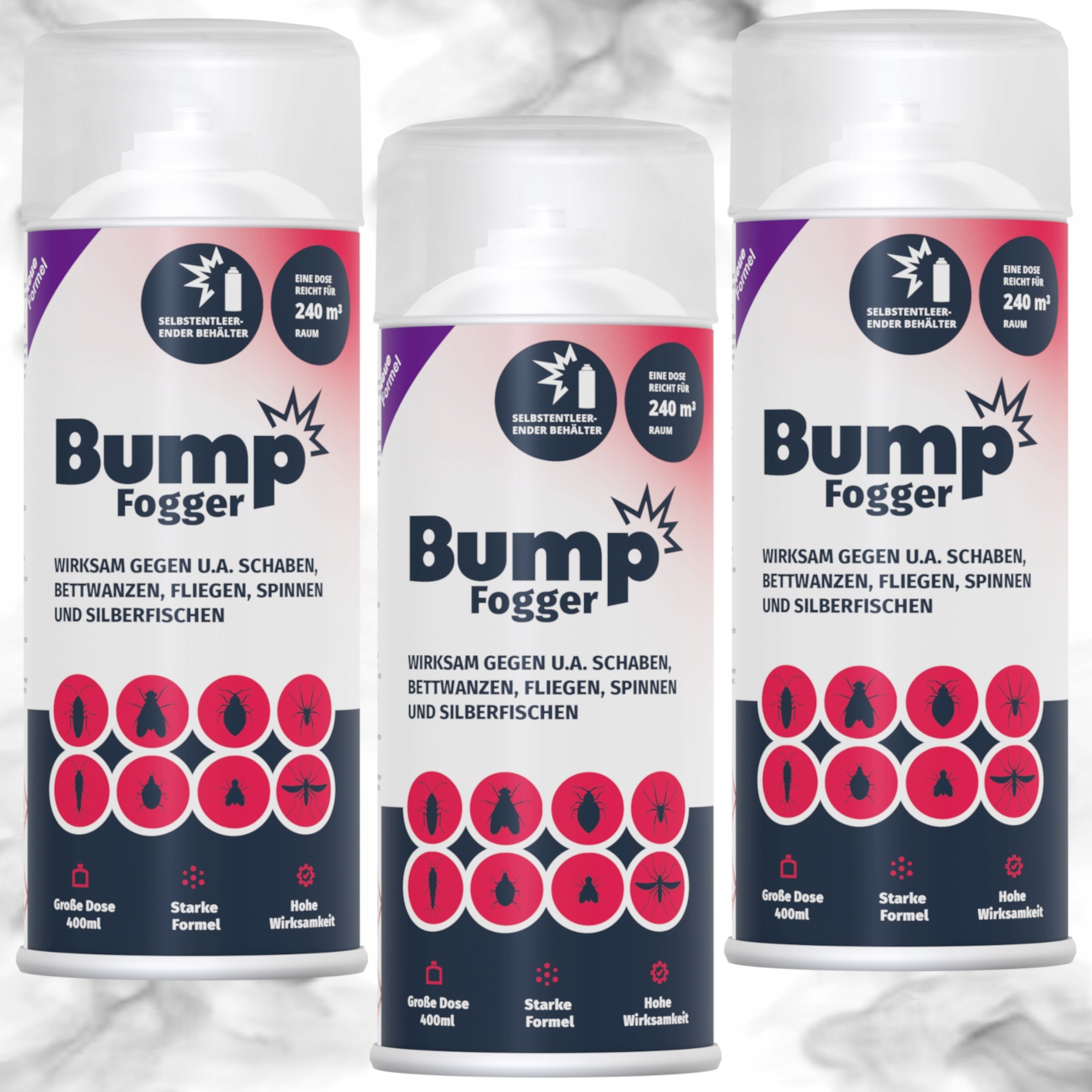 

Bump Fogger Bomba dymna fumigator na owady 3x400ml