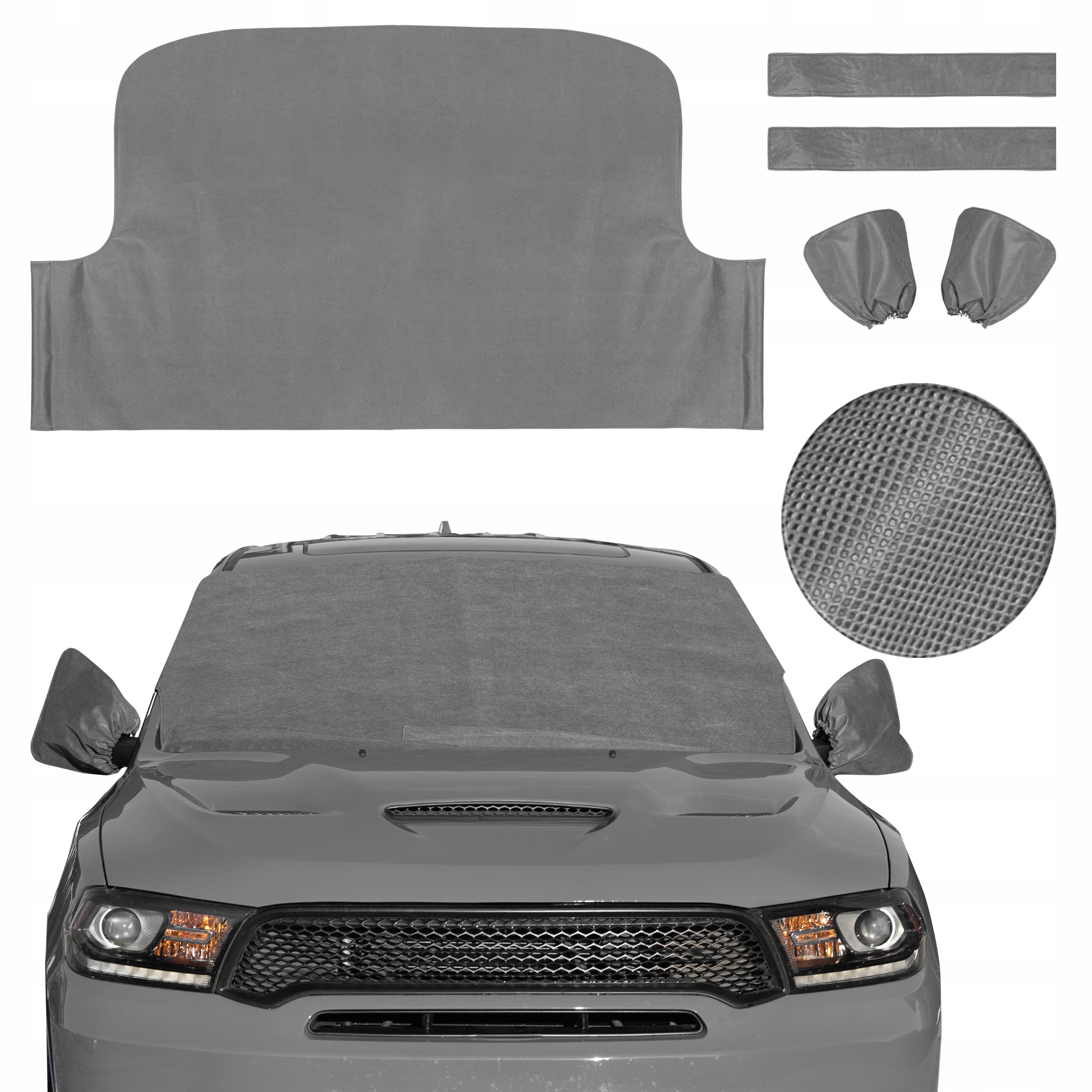 MATA ANTYSZRONOWA OSŁONA PRZECIWSZRONOWA POKROWIEC NA SZYBE AUTA ZESTAW XL