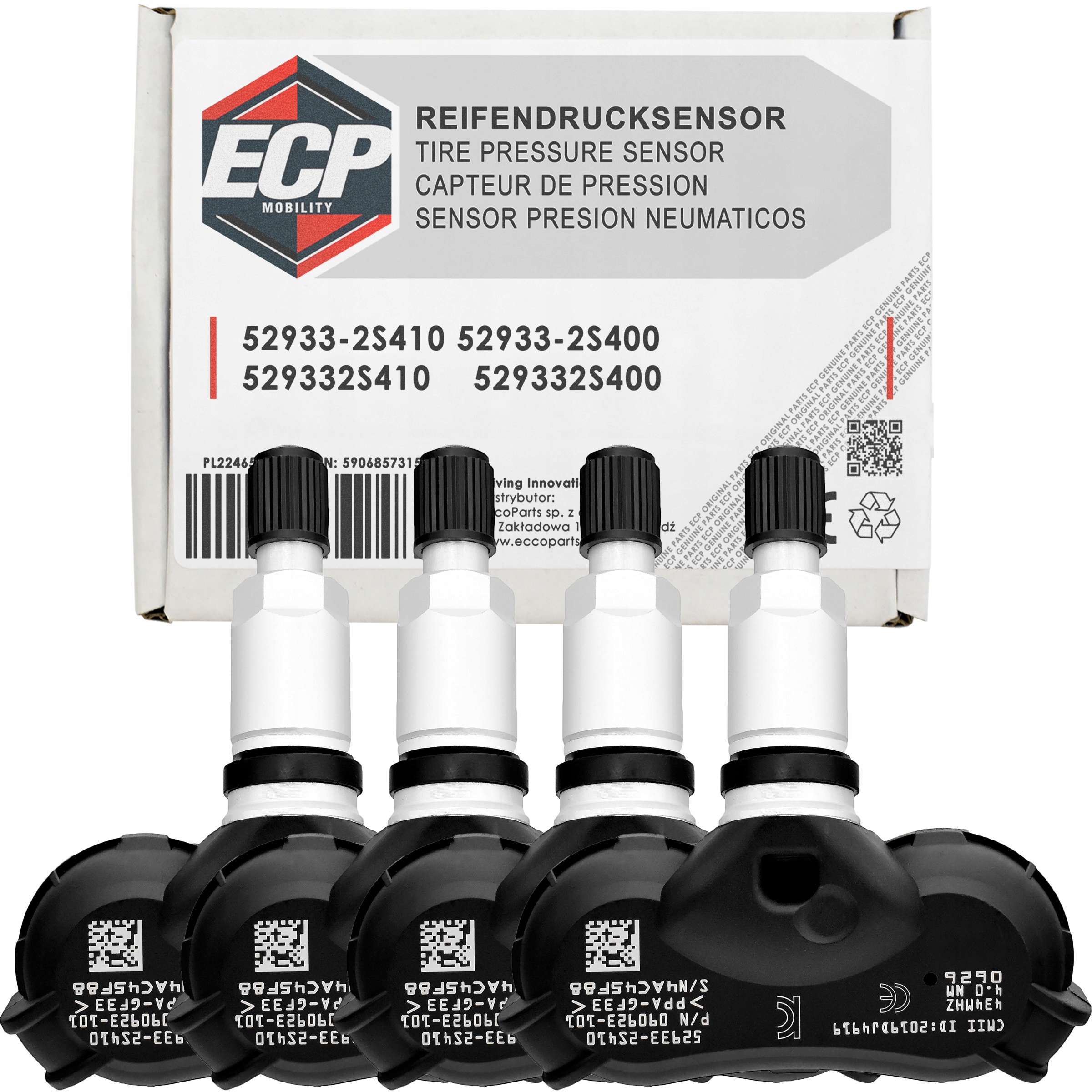 4x Snímač Tlaku Pneumatík Tpms 52933-2S410 Kia Sportage III Hyundai