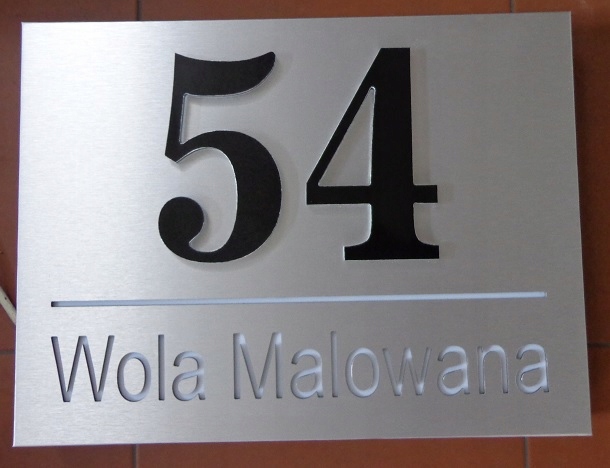 Numer domu podświetlany kaseton LED 40x30cm Marka inna