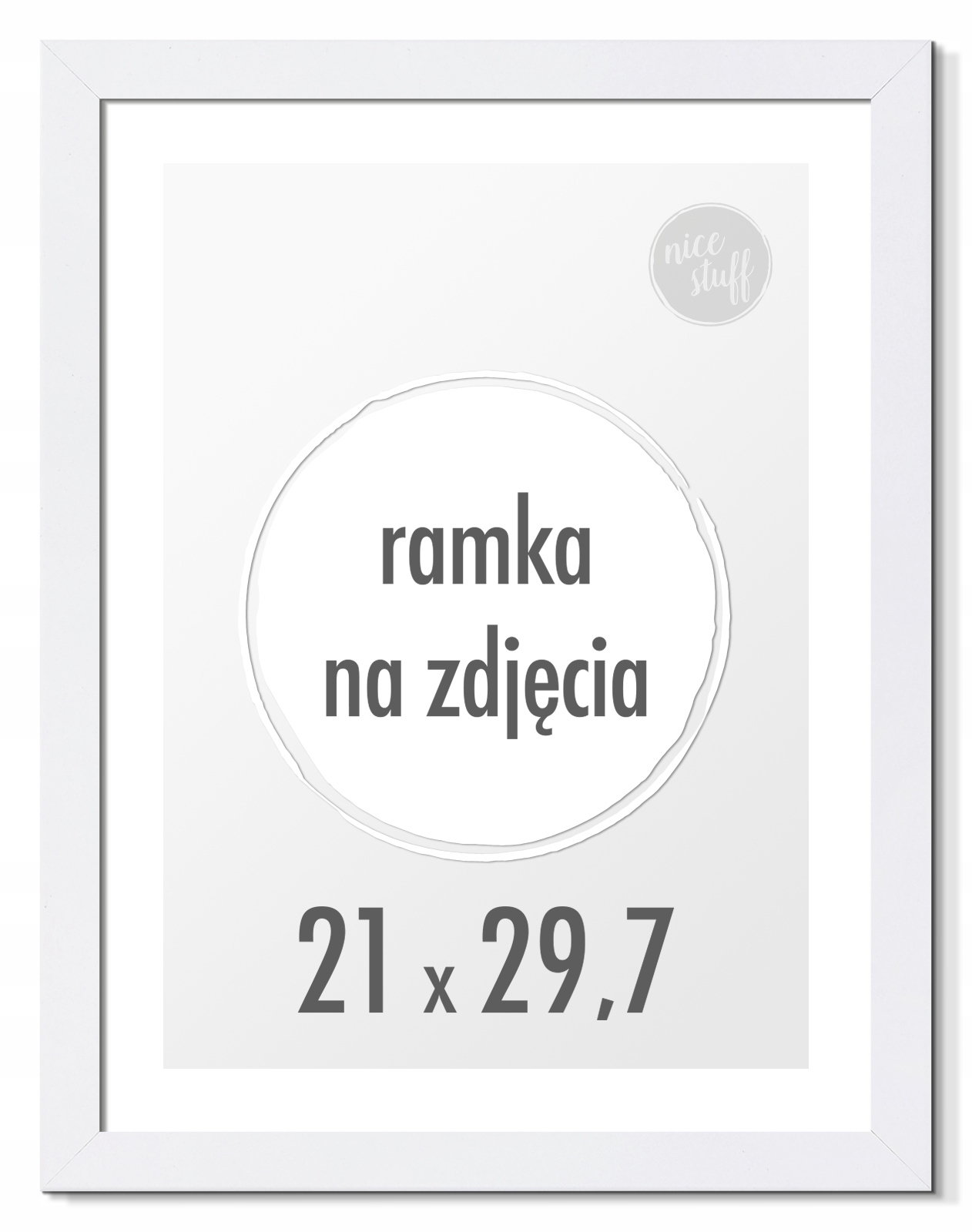 

Ramka Na Zdjęcia 21x29,7 cm Ramki A4 29,7x21 Biała