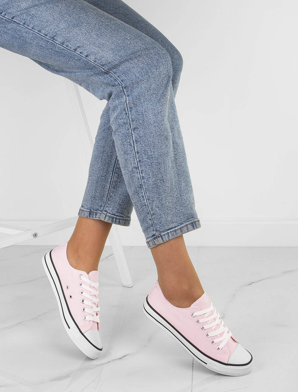 4588 RÓŻOWE KLASYCZNE TRAMPKI TENISÓWKI 39 Rozmiar 39