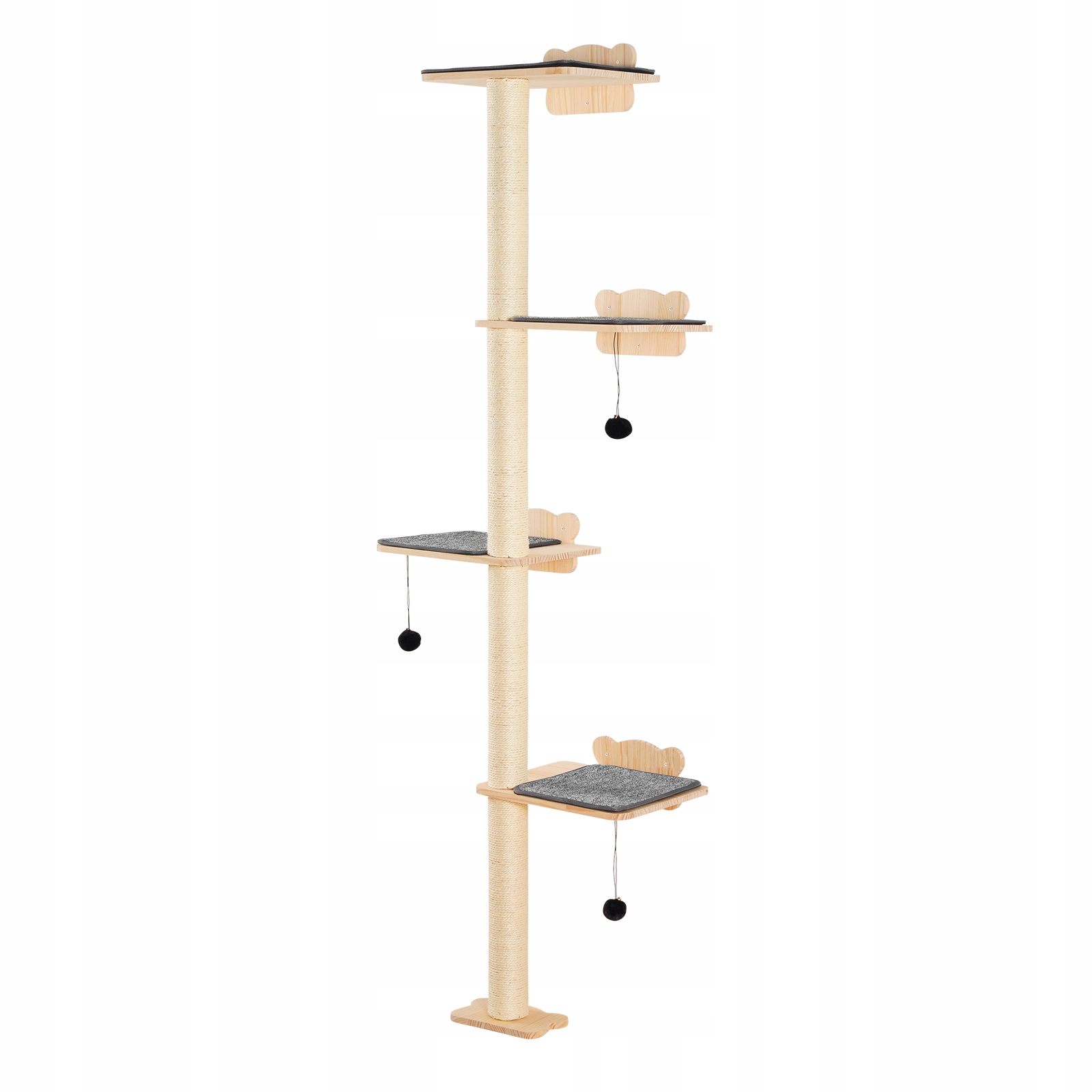 Levně Vevor Profesionální 4-ÚROVŇOVÉ Škrabadlo Pro Kočky S Nástěnným Nábytkem